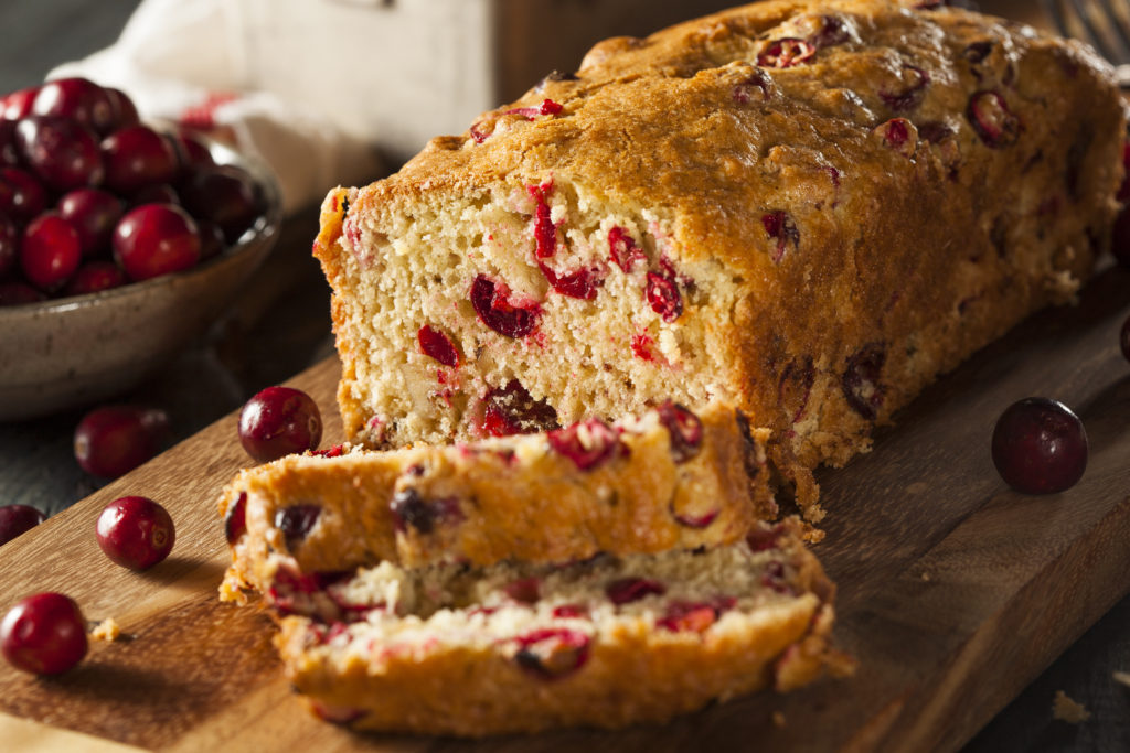 Homemade Festive Cranberry Bread